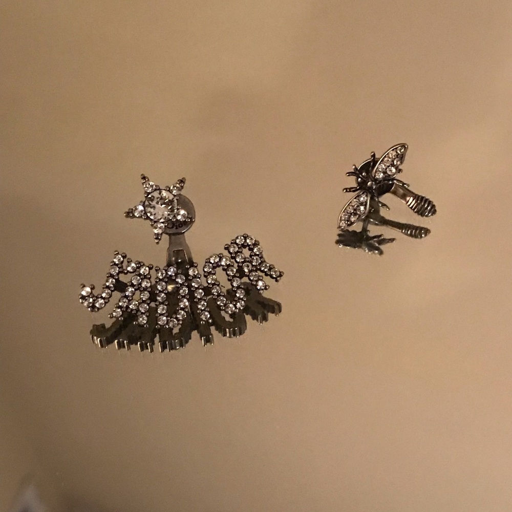SOLD DIOR EARRINGS- palladium jadior